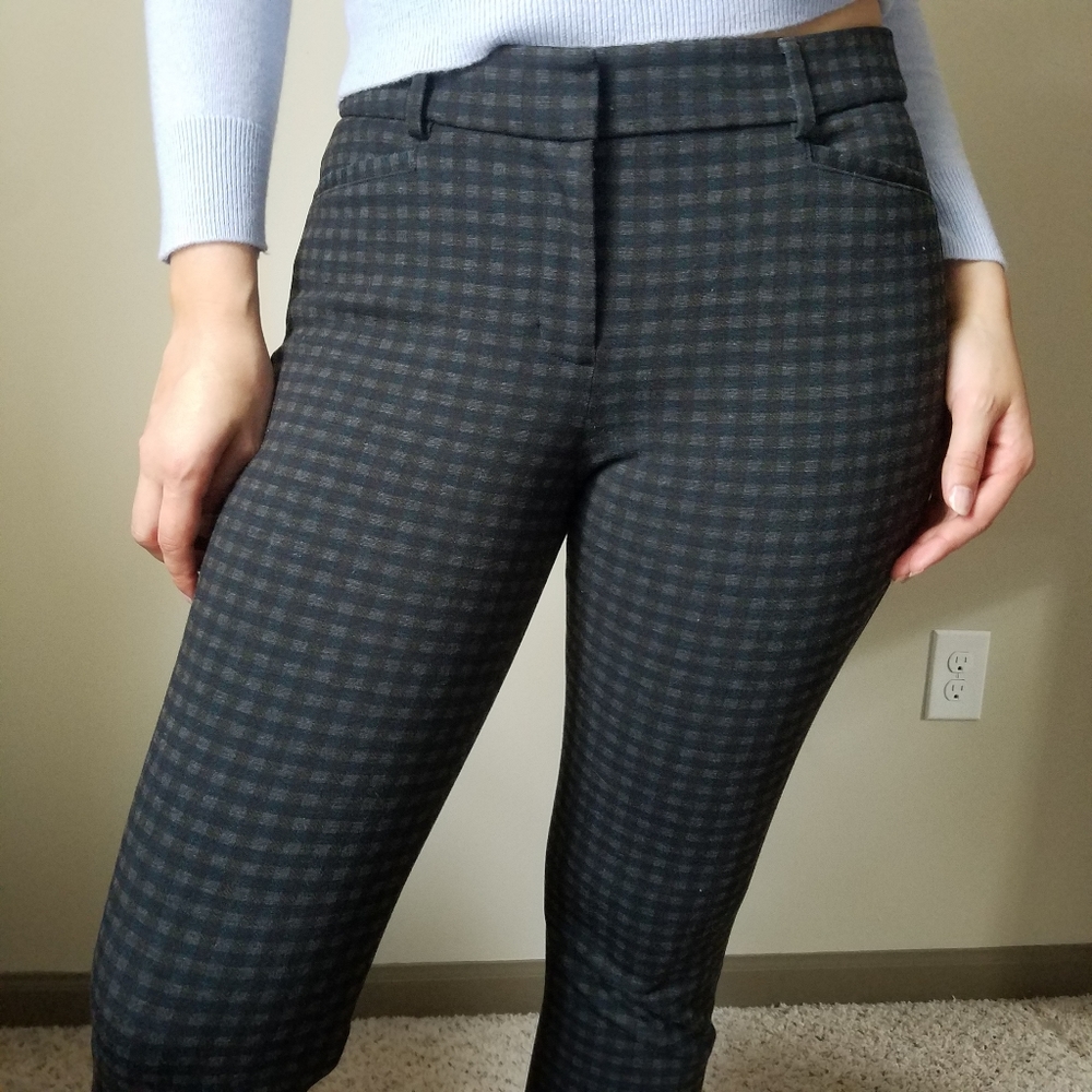 Mid Rise Plaid Barely Boot Columnist Pant Long - image 1